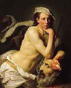 Johann Zoffany Self portrait as David with the head of Goliath
